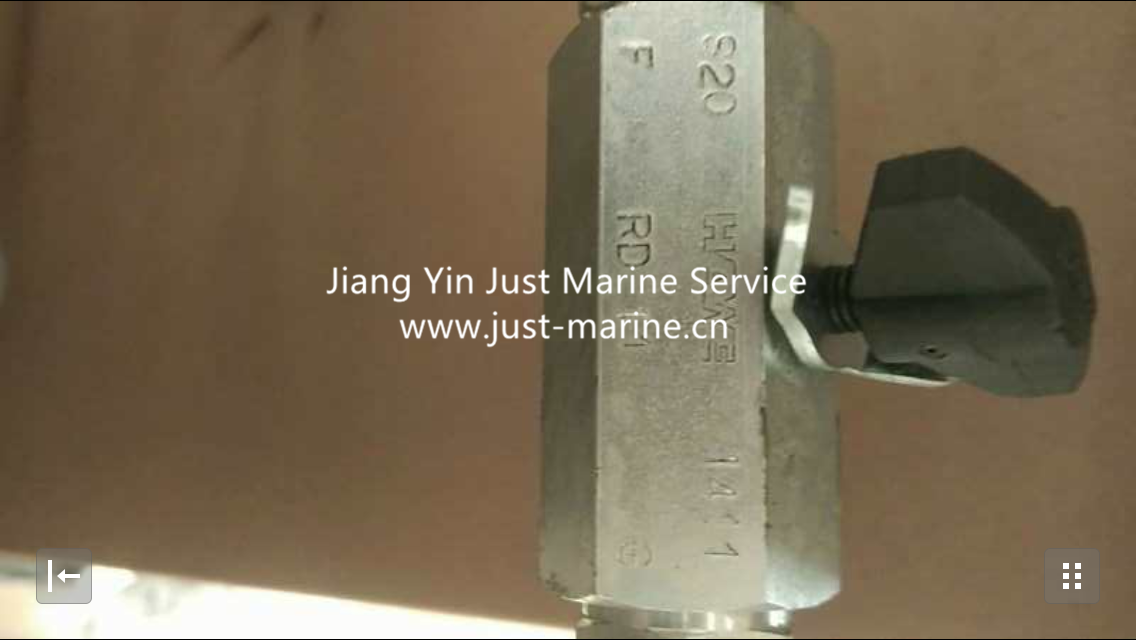 Davit regualting valve